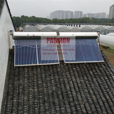 300L 304 فولاد ضد زنگ غیر فشار خورشیدی خورشیدی لوله خلاac آب گرم کن خورشیدی قابل حمل با پوسته فولادی نقاشی شده