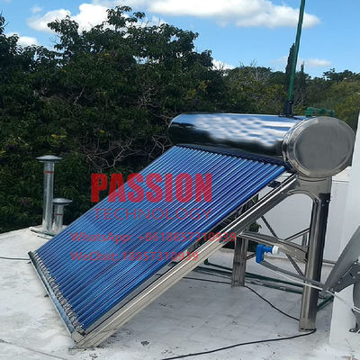 200L آبگرمکن خورشیدی بدون فشار 250L خلاء لوله جمع کننده خورشیدی حرارتی