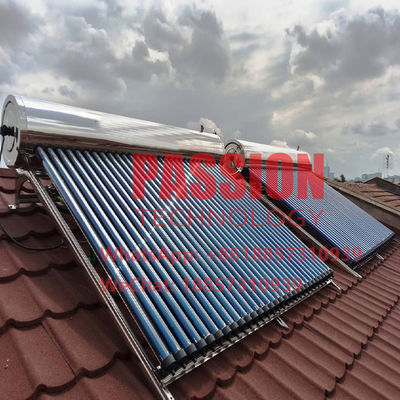 آبگرمکن خورشیدی فولادی ضد زنگ سقف 304 گرمایش آب خورشیدی تحت فشار