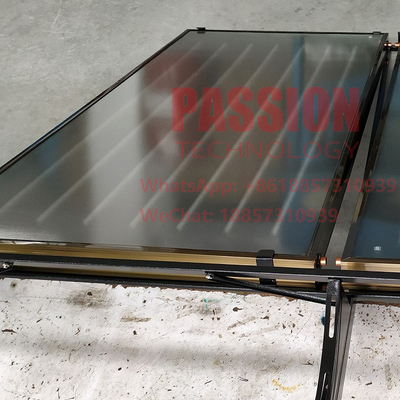 آبگرمکن خورشیدی پرفشار 2000 لیتری آبگرمکن خورشیدی صفحه تخت تیتانیوم آبی