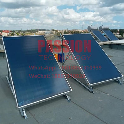 تیتانیوم آبی صفحه تخت خورشیدی جمع آوری کننده 500L فشار صفحه تخت خورشیدی آبگرمکن