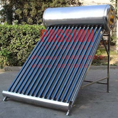 آبگرمکن خورشیدی 200L 304 فولاد ضد زنگ بدون فشار جمع کننده لوله خلاء