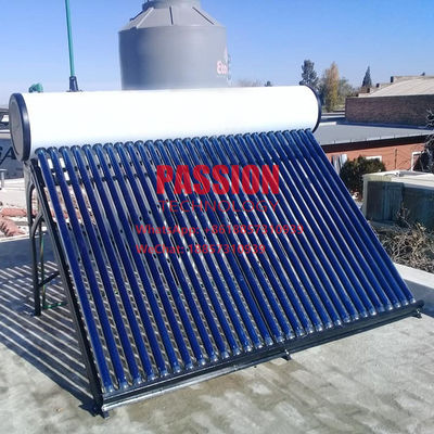 300L تانک سفید آبگرمکن خورشیدی 200L بدون فشار خورشیدی آبگرمکن لوله ای خلاء سیستم گرمایش خورشیدی