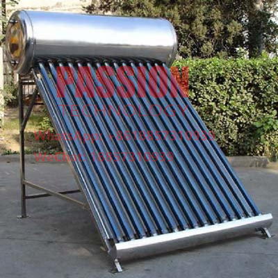 آبگرمکن خورشیدی 200L 304 فولاد ضد زنگ بدون فشار جمع کننده لوله خلاء